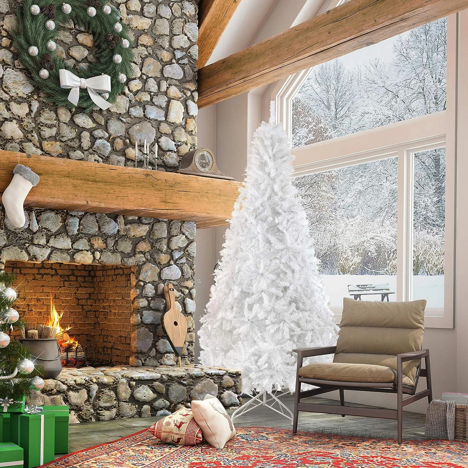 Festive 10ft Christmas Tree with Realistic Pine & Sturdy Stand